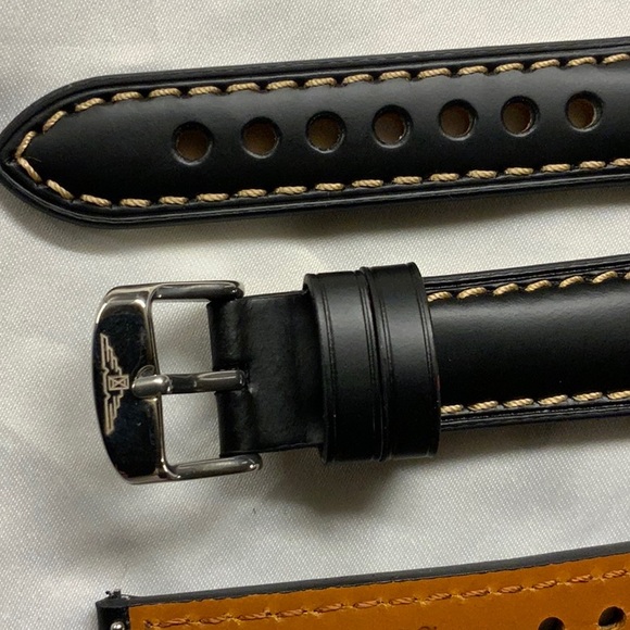 Top Grain Longines Leather Strap - Picture 2 of 3